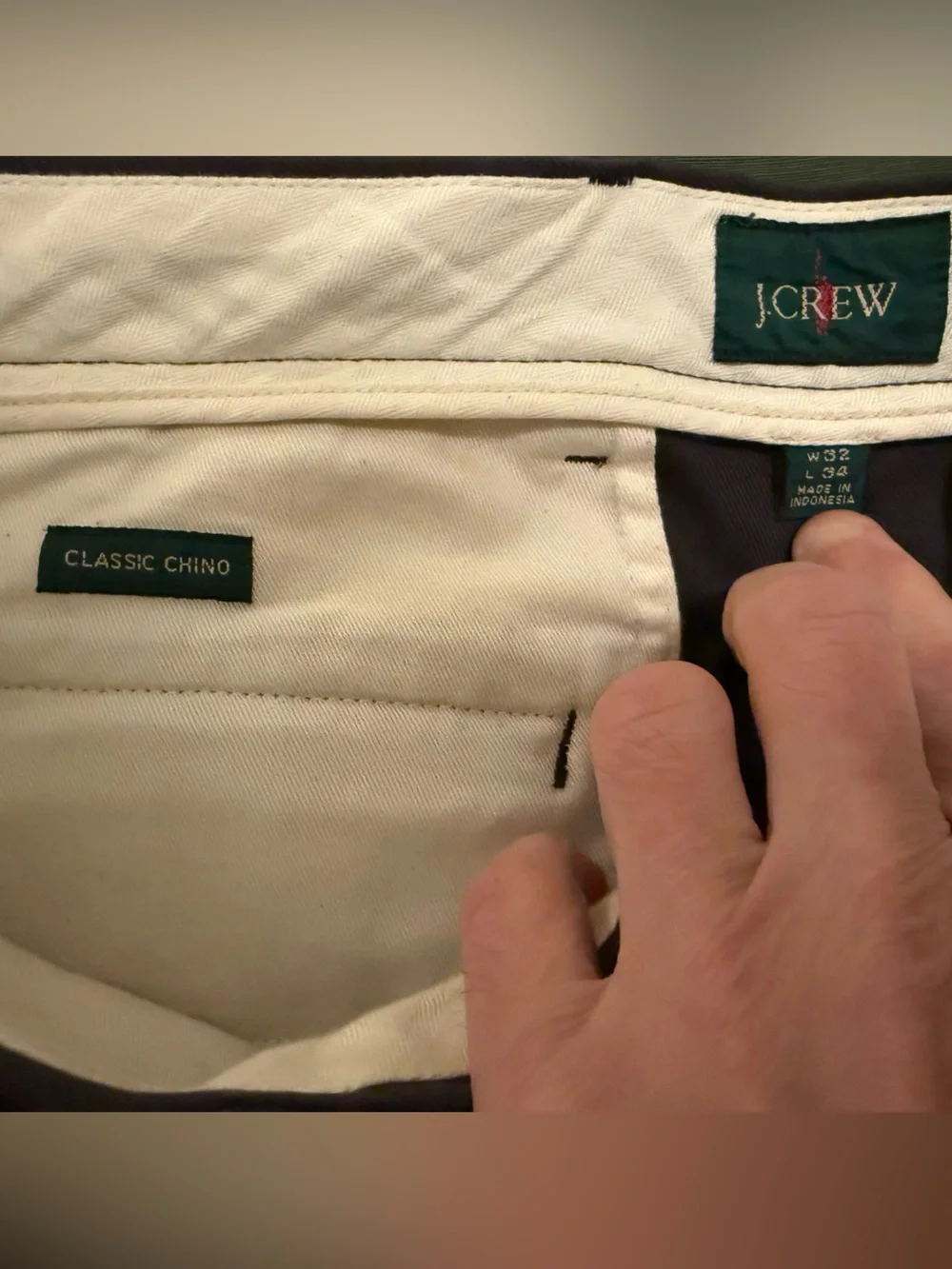 J. Crew Classic Chino - dusty wine (grey) 32 x 34